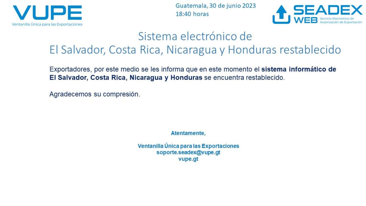 Sistema Electr Nico De El Salvador Costa Rica Nicaragua Y Honduras