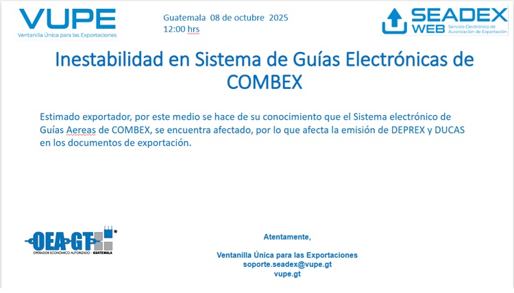 Comunicado Combex 08_07_25