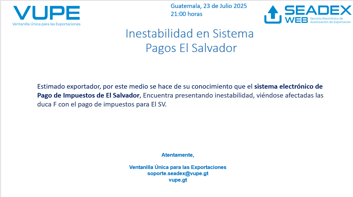 Inestabilidad en Sistema Pagos SV
