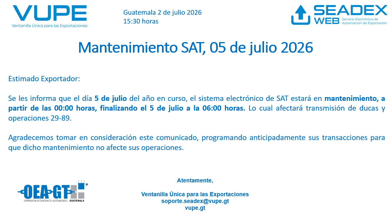 Mantenimienito SAT