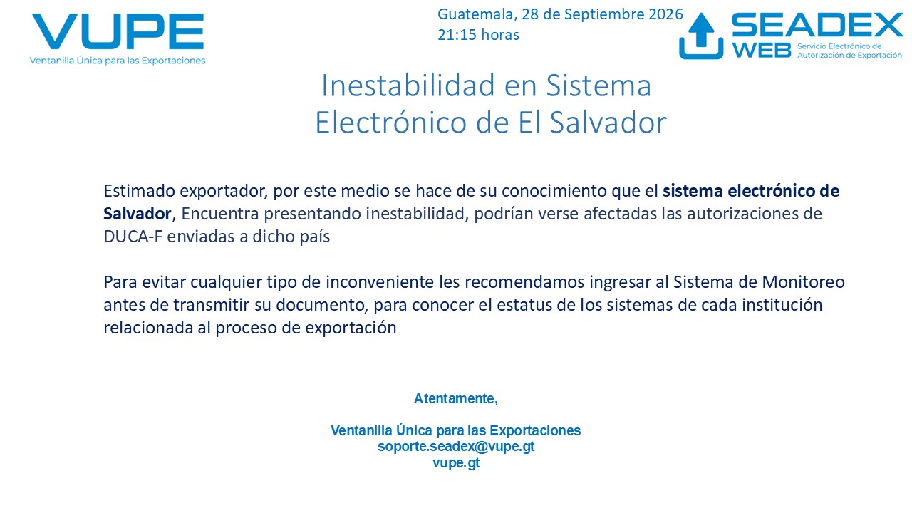 Inestabilidad Firma Pais SV 28092026